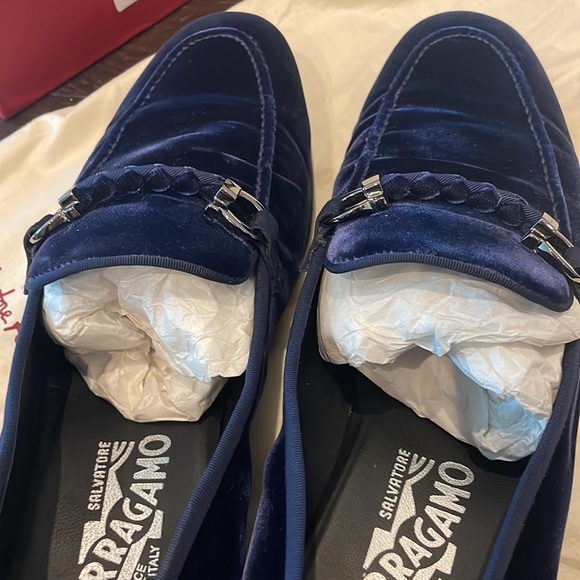 Men’s Lord 2 Salvatore Ferragamo Velvet Loafers Size 10 EE - Picture 10 of 12